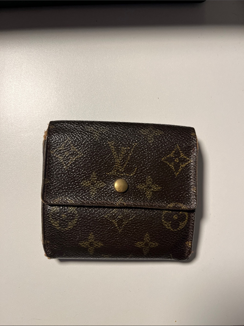 Louis Vuitton Monogram Compact Wallet in Dark Brown and Gold